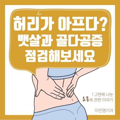 [허리통증 격파-1편] 허리가 아프다? 뱃살과 골다공증 점검해보세요