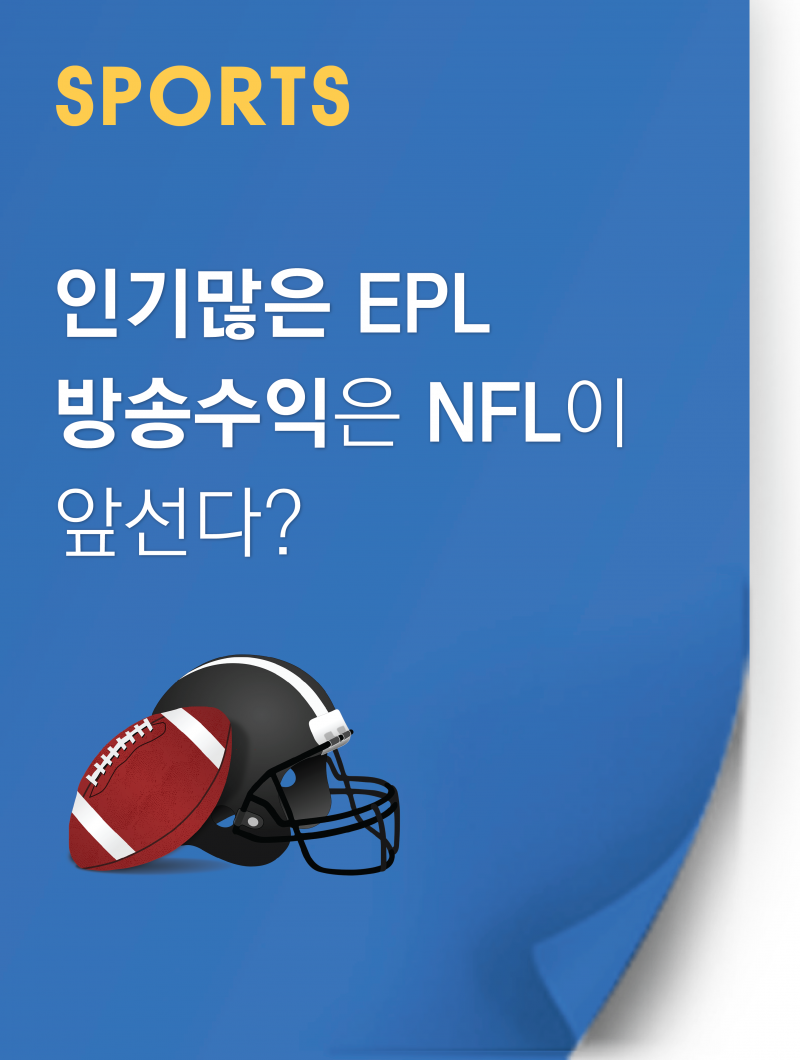 [숫자로 보는 스포츠] 인기많은 EPL,방송수익은  NFL이 앞선다?